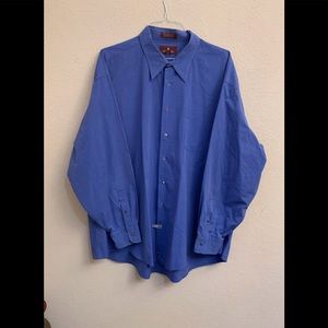 Nordstrom Men's Button Down Blue Dress Shirt Size 3XL 19-36